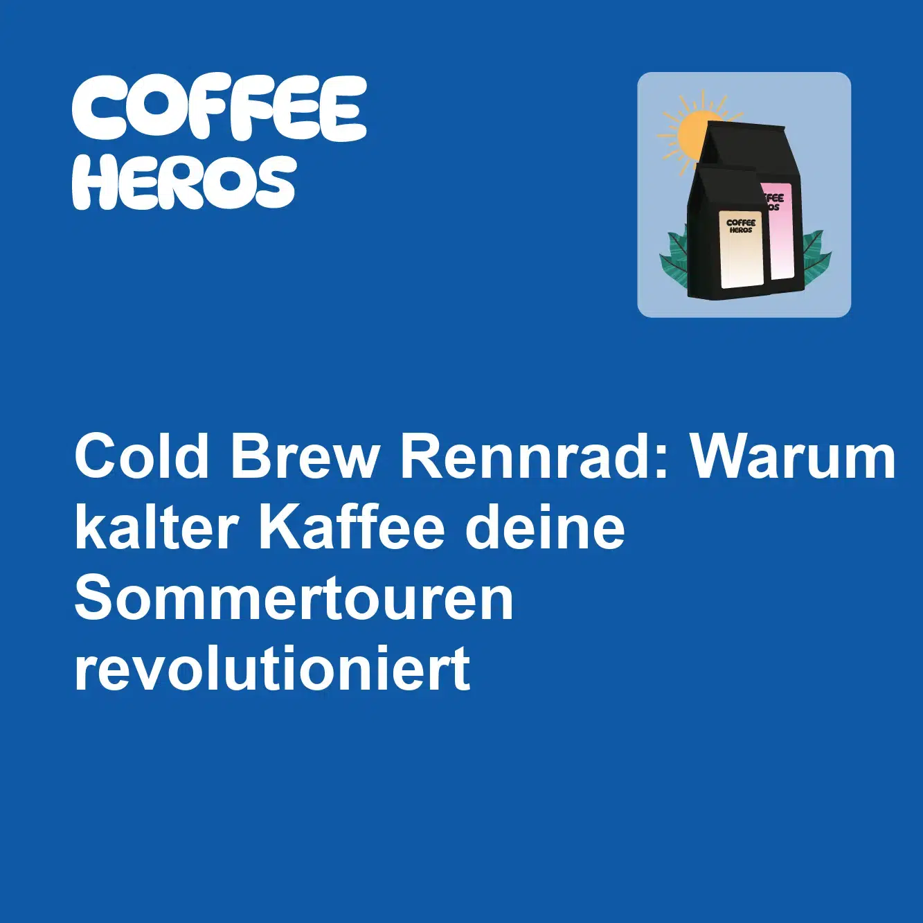 Cold Brew Rennrad in isolierter Trinkflasche auf Rennradlenker bei Sommertour