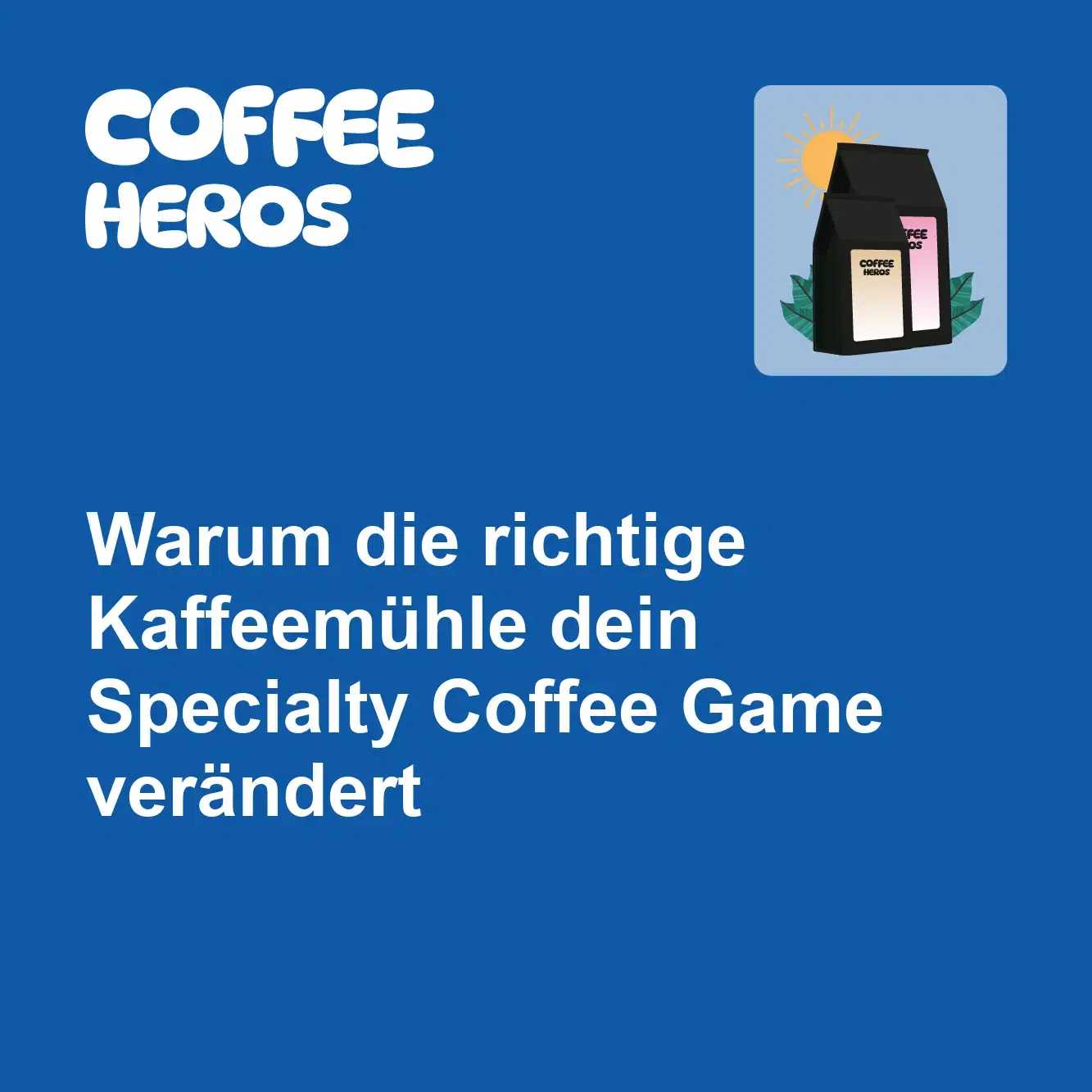 Hochwertige Kaffeemühle Specialty Coffee mit frisch gemahlenen Bohnen und perfektem Mahlgrad