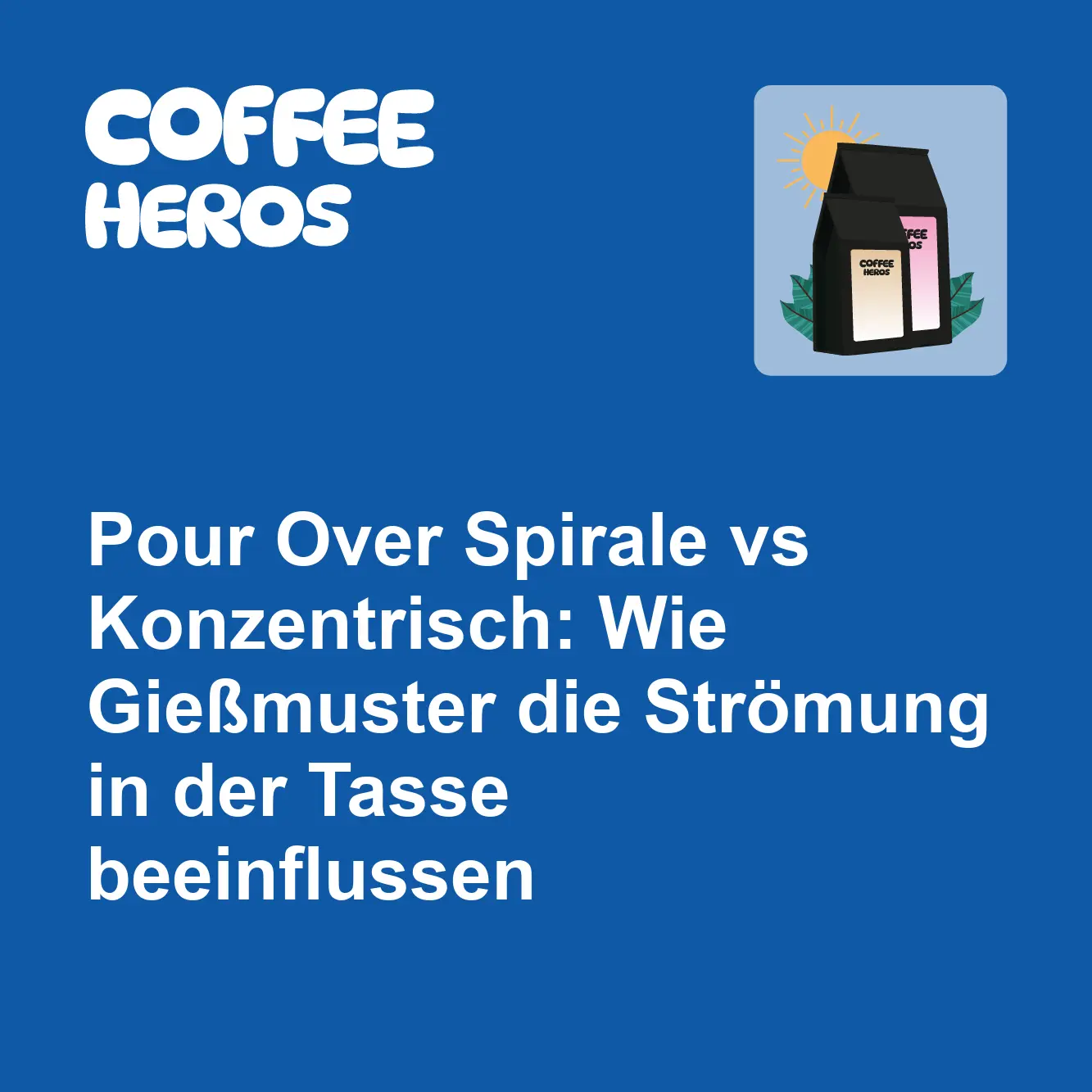 Pour Over Spiralguss vs konzentrisches Gießmuster zeigt unterschiedliche Strömung im Kaffeebett für optimale Extraktion