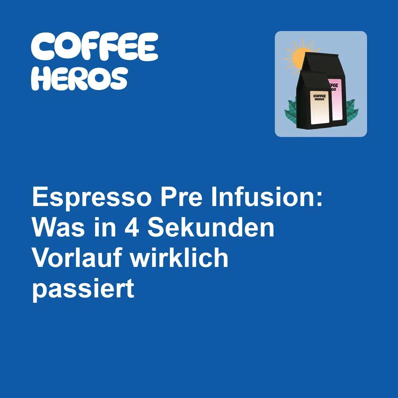 Espresso Pre Infusion in Siebträgermaschine mit Vorlauf-Wasser und sichtbarem Puck während der ersten 4 Sekunden