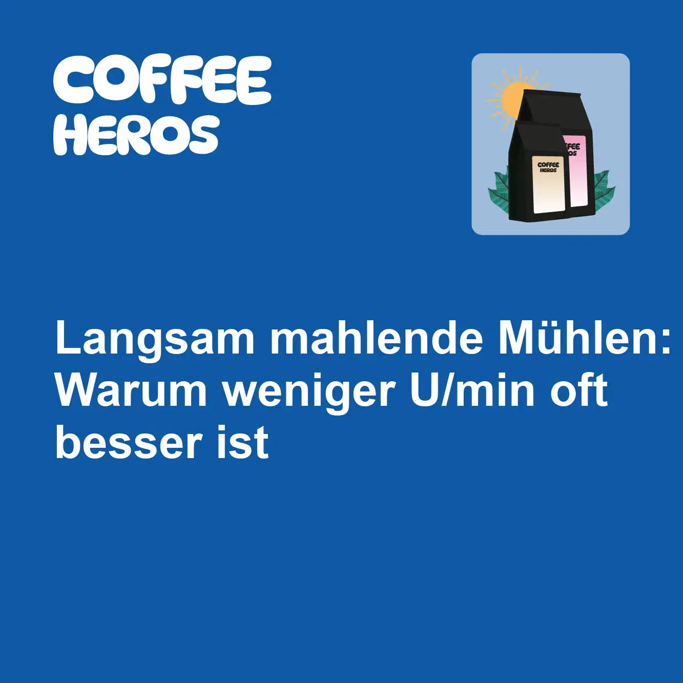 Langsam mahlende Kaffeemühle mit niedrigen Umdrehungen schont Aromastoffe und reduziert Hitzeentwicklung beim Mahlen