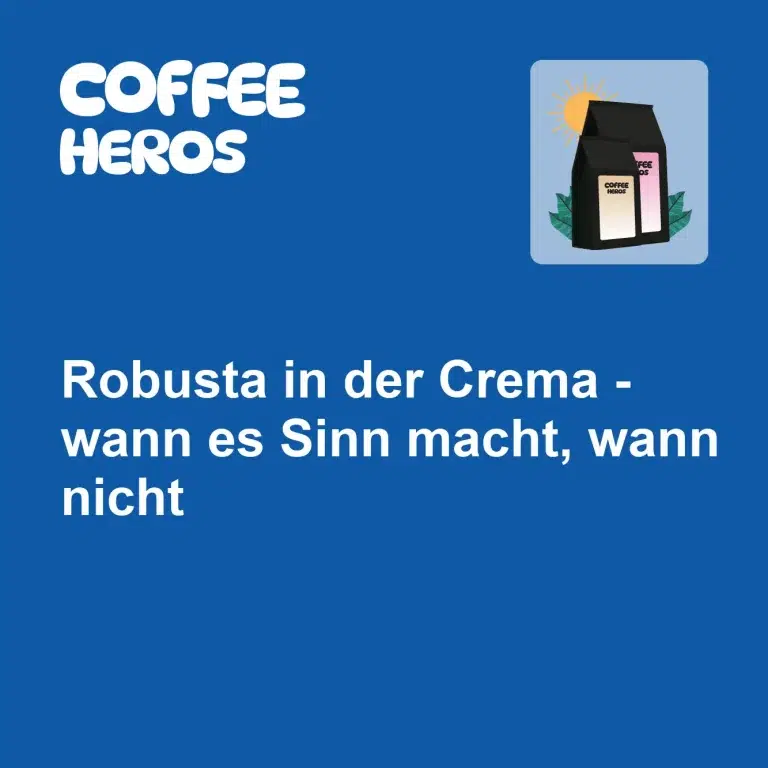 Espresso mit dichter Crema aus Robusta-Arabica-Blend im Vergleich zu reinem Arabica-Espresso mit feinporiger Crema