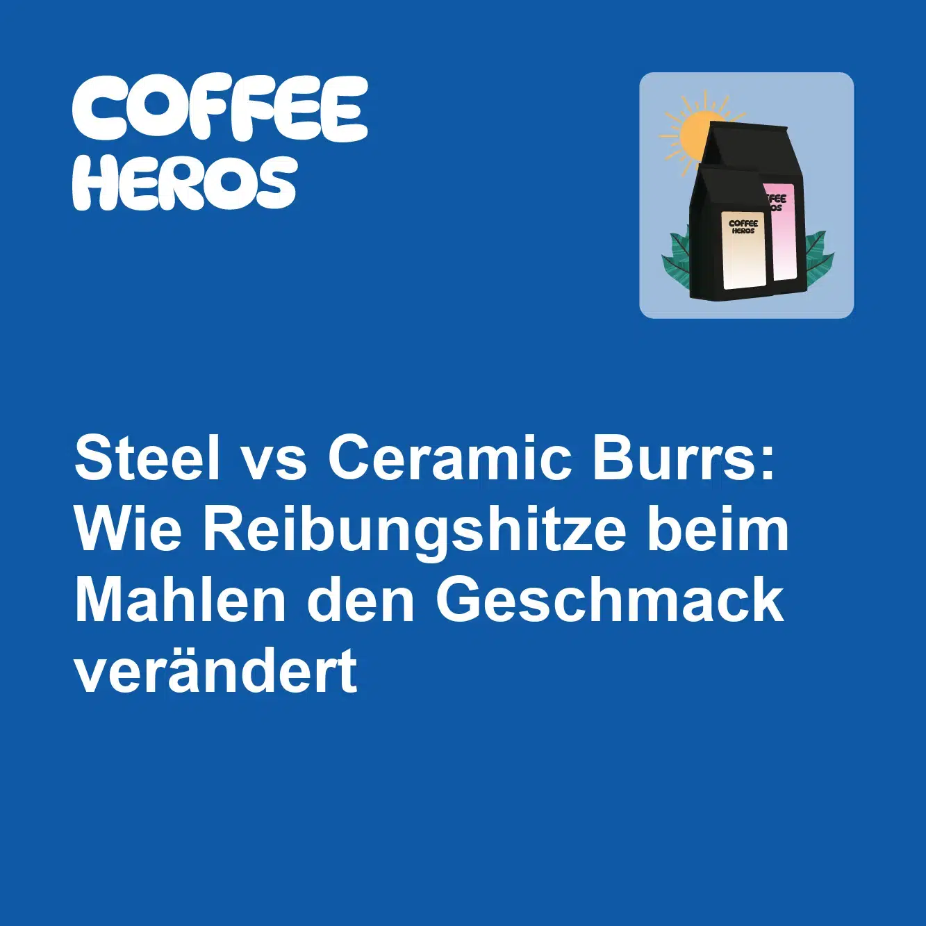 Vergleich Steel Ceramic Burrs Mahlwerk mit Temperaturmessung beim Mahlen von Kaffeebohnen für Aromaerhalt