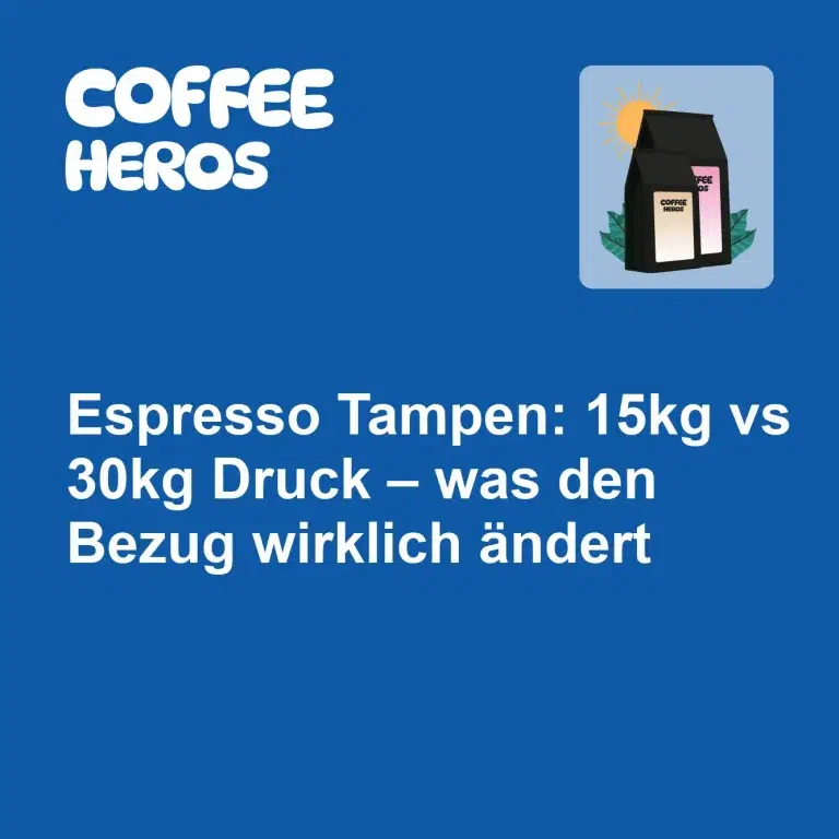 Barista tampt Espresso im Siebträger mit kontrolliertem Druck für gleichmäßige Extraktion