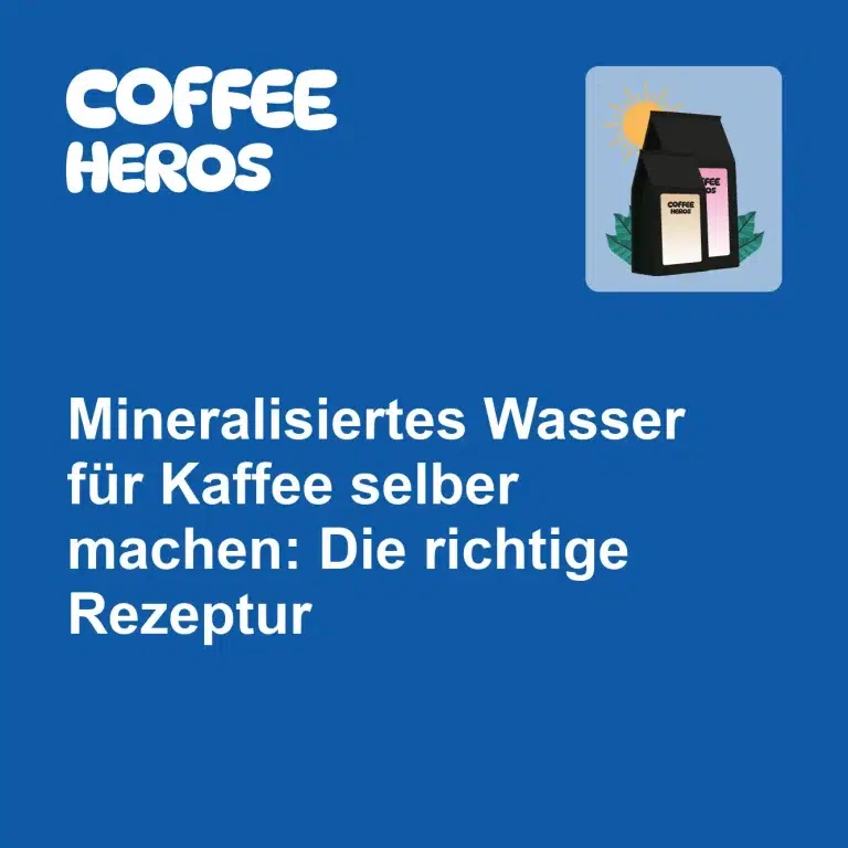 Destilliertes Wasser mit Magnesiumsulfat und Natriumbicarbonat für mineralisierten Kaffee