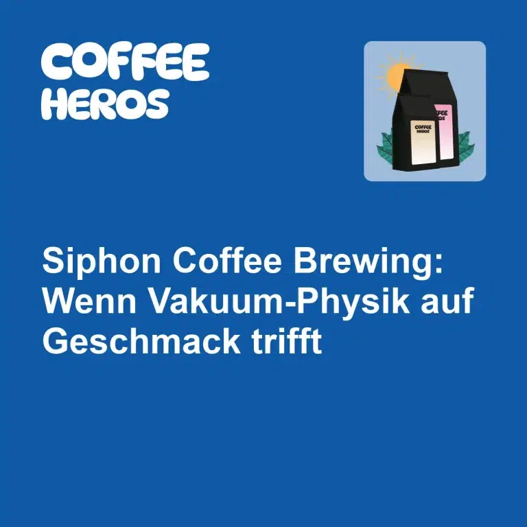 Siphon Coffee Brewing mit zwei Glaskolben und aufsteigendem Wasser während der Vakuum-Extraktion